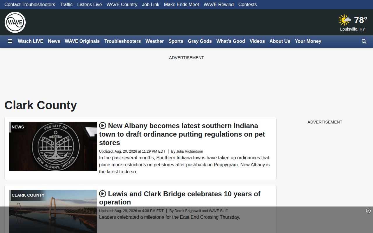 WAVE 3 Clark County Indiana crime news topic page